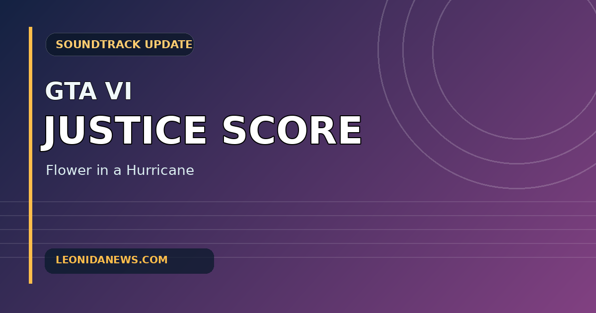 Original LeonidaNews graphic about Justice composing the GTA 6 original score