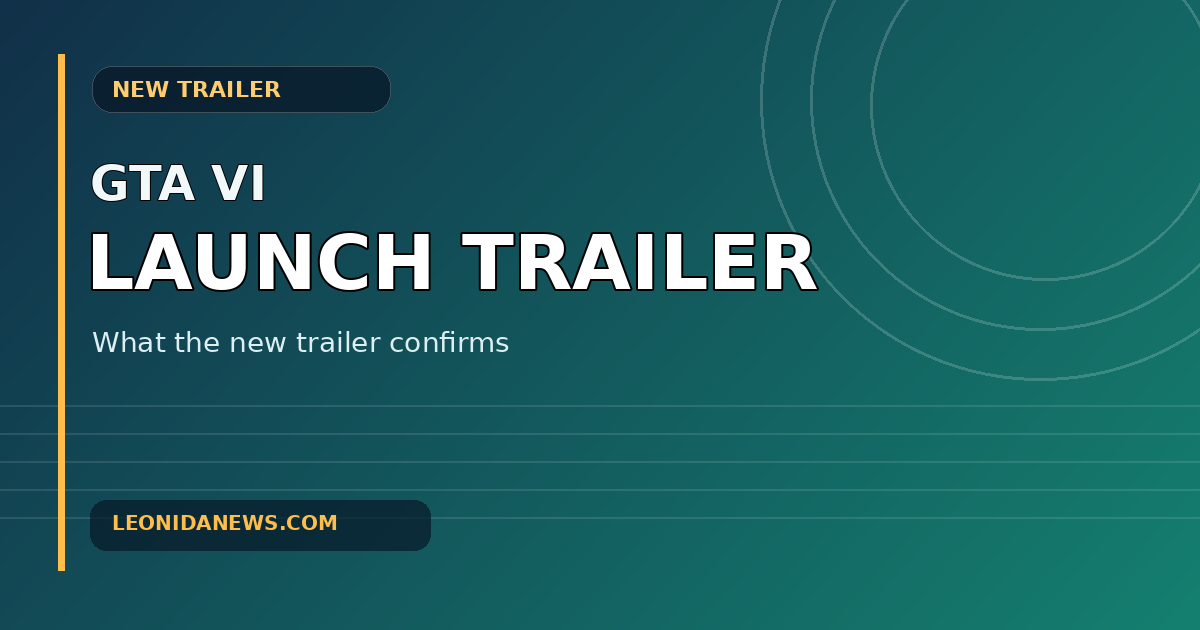 Original LeonidaNews graphic for the GTA 6 launch trailer breakdown