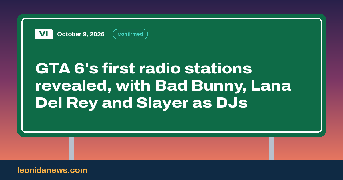 GTA 6's first radio stations revealed, with Bad Bunny, Lana Del Rey and Slayer as DJs