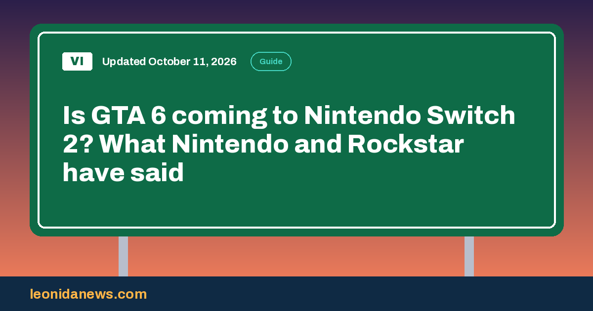 Is GTA 6 coming to Nintendo Switch 2? What Nintendo and Rockstar have said