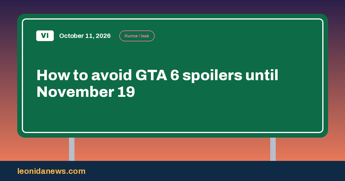 How to avoid GTA 6 spoilers until November 19