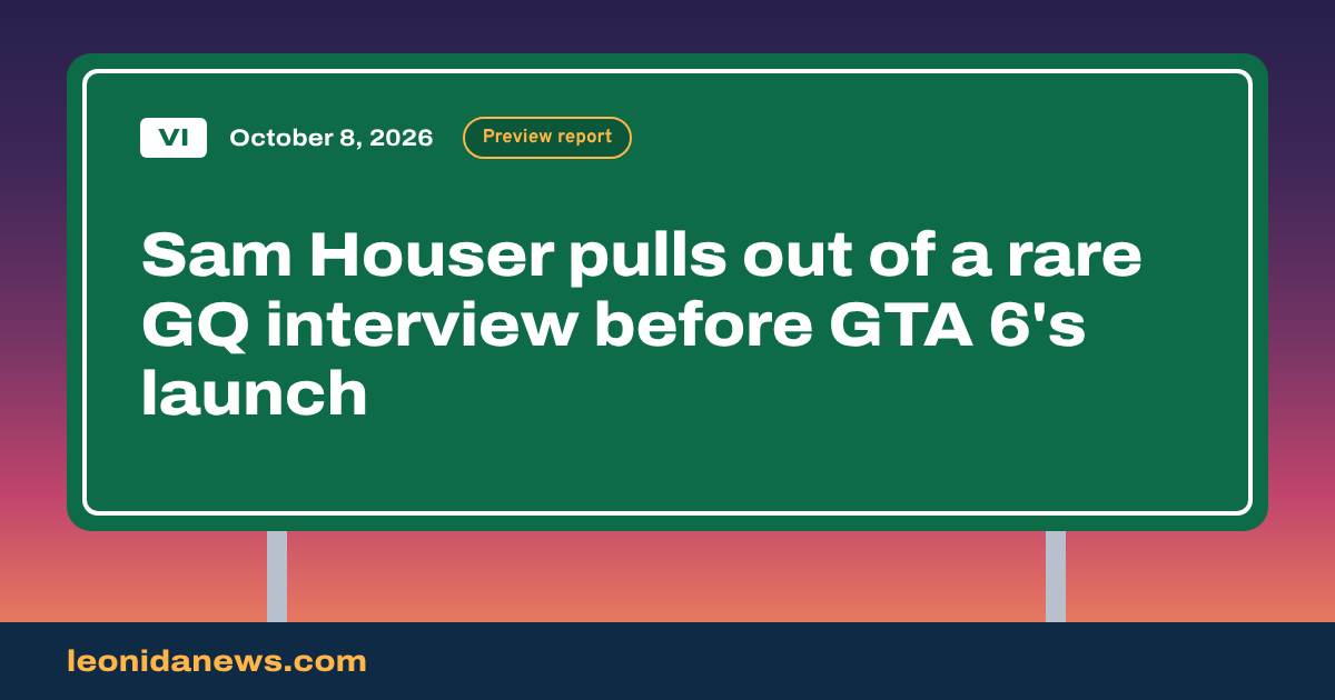 Sam Houser pulls out of a rare GQ interview before GTA 6's launch